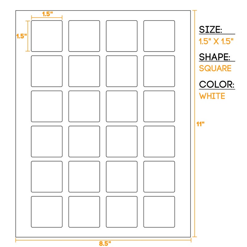 Crinklee Waterproof Essential Oil Labels, 120 Squares, 1.5x1.5 Inches, Rounded Corners, Oil Proof, Highly Durable Blank Stickers - Image 4